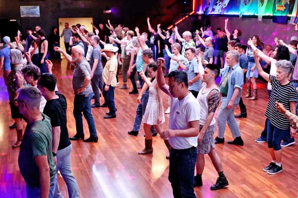Line dancing at Sundance Saloon